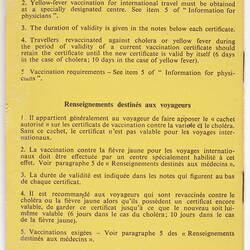 Booklet - International Certificates of Vaccination, Issued to Sandor Tokai, circa 1972