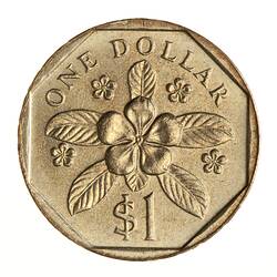 Coin - 1 Dollar, Singapore, 1987