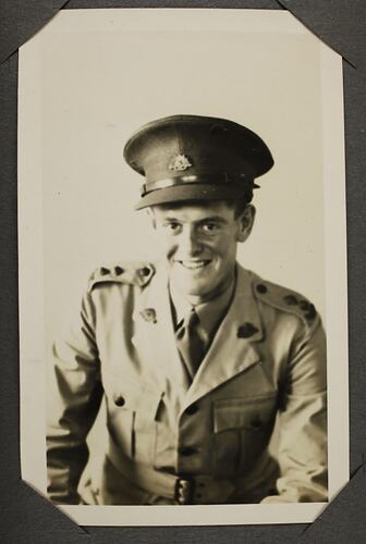 Portrait of man in military uniform.