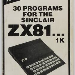 Manual- 30 Programs, Sinclair ZX81 Computer, Australia, 1981