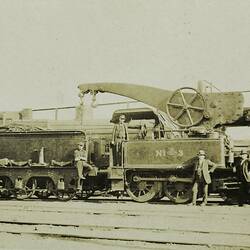 Postcard - Victorian Railways, No.3 Steam Crane Locomotive (formerly Z-526), North Melbourne, Victoria, circa 1920s