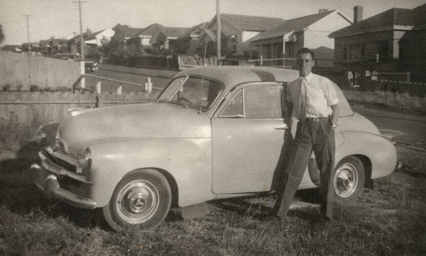 John Woods & First Car, West Preston, Dec 1957