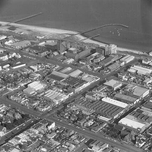 Negative - Aerial View of South Melbourne, Victoria, 1958