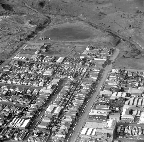 Negative - Aerial View of Clifton Hill, Victoria, 1958