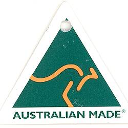 Swing Tag - Australian Made Logo, Green & Gold, circa 1986-1998