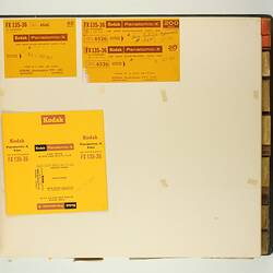 Scrapbook - Kodak Australasia Pty Ltd, Labels, 'Films', Abbotsford, 1961 - 1962