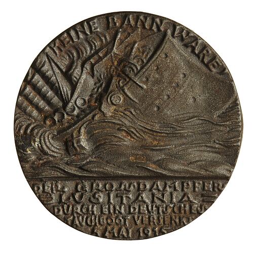 Medal Replica - Sinking of RMS Lusitania, Great Britain, 1915