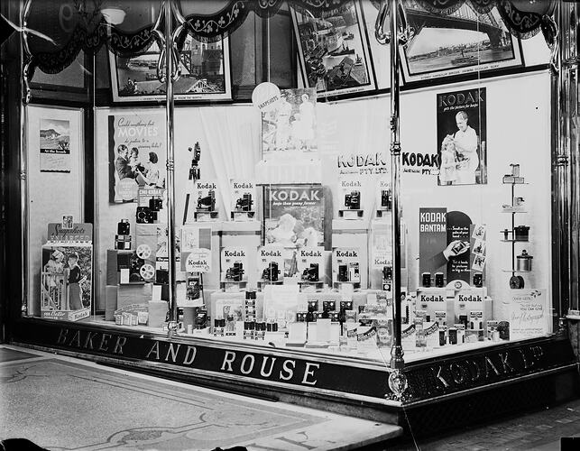 Kodak Australasia Pty Ltd, Shopfront Display, 'Kodak Cameras', George St, Sydney, 1932 - 1934