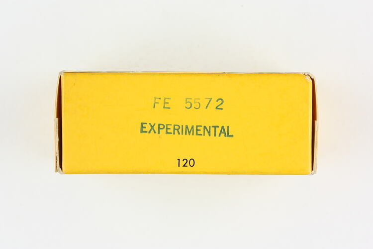 Film box stamped with product details.