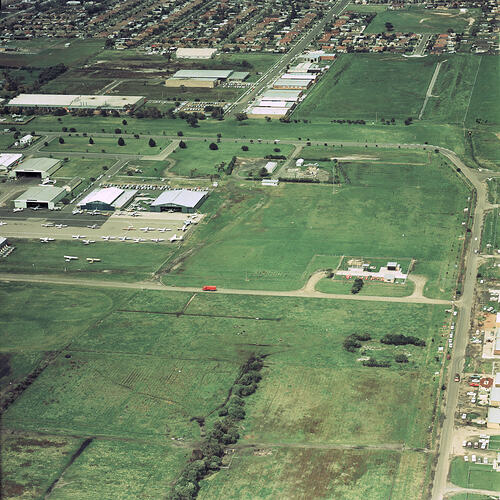 Colour aerial photograph of Moorabbin airport.