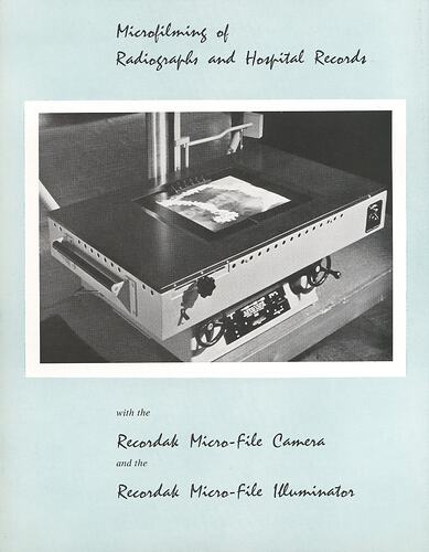 Cover page with printed text and photograph.
