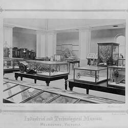 Interior view of the Industrial and Technological Museum (Science Museum), Melbourne, 1870