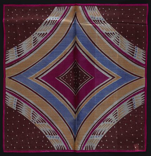 Silk handkerchief with diamonds and Spots design.