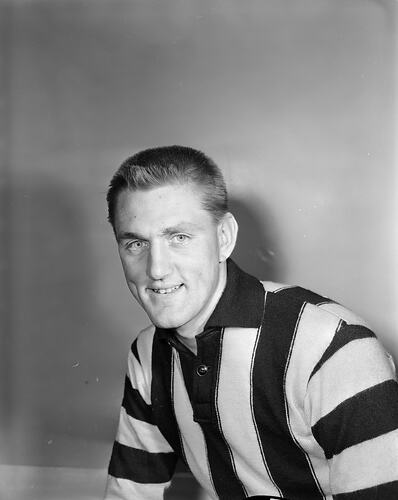 Portrait of Ian Brewer, Collingwood Football Player, Melbourne, Victoria, Nov 1958