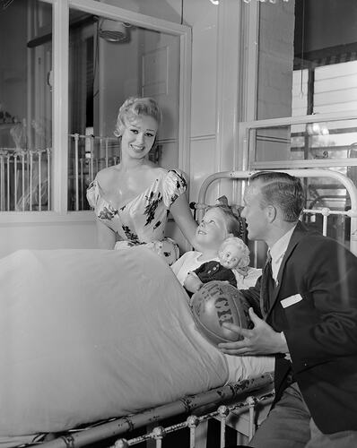 Girl in Hospital Bed, Royal Children's Hospital, Carlton, Victoria, Dec 1958