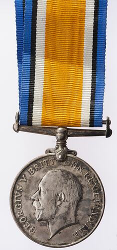 Medal - British War Medal, Great Britain, Sergeant W.F. Doubleday, 1914-1920 - Obverse