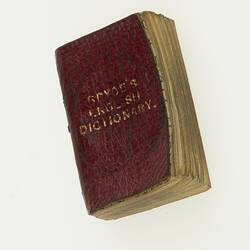 Miniature red book.