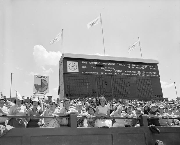 Spectators at an Olympic Event, Melbourne, Victoria, 1956