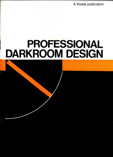 Cover page with white, black and orange background and text.