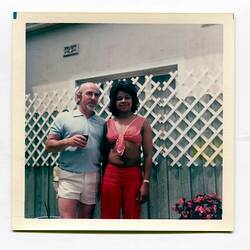 Photograph - Sylvia & Lindsay Motherwell At Backyard Party, Melbourne, 1970s