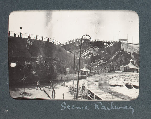 Scenic railway in amusement park.