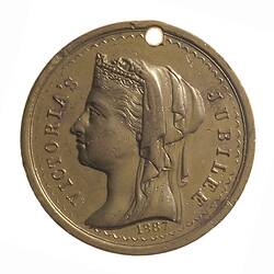 Medal - Jubilee of Queen Victoria, Shire of Ripon, Victoria, Australia, 1887