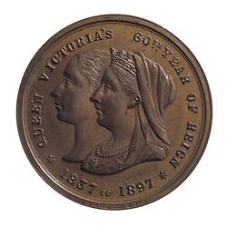 Medal - Diamond Jubilee of Queen Victoria, Municipality of Brisbane, Queensland, Australia, 1897