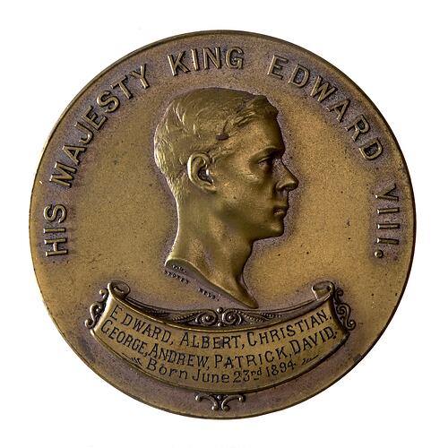 Medal - Royal Agricultural Society of New South Wales Prize, Edward VIII, 1937 AD