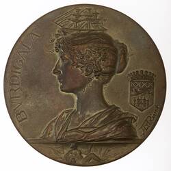 Medal - Bordeaux Exhibition Prize, Bronze, Societe Philomethique, France, 1895