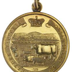 Medal - Royal Agricultural Society of Victoria, Gold, Victoria, Australia, 1902