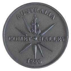 Medal - Halleys Comet, Museum of Victoria, 1986 AD