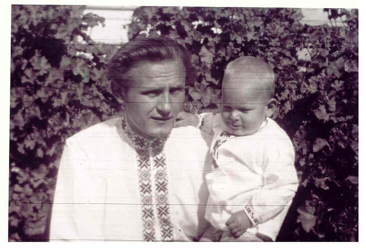 Alexander & John Alexander Kazuro Wearing Belarussian Shirts, Melbourne, 1954