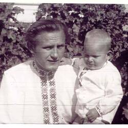Digital Photograph - Alexander & John Alexander Kazuro Wearing Belarussian Shirts, Melbourne, 1954