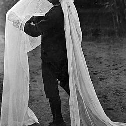 Negative - Boy Wearing a Bridal Veil, Merrigum, Victoria, 1910