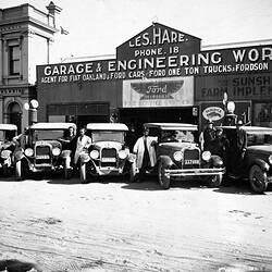 Negative - Les Hare Garage & Engineering Works, Morwell, Victoria, circa 1925