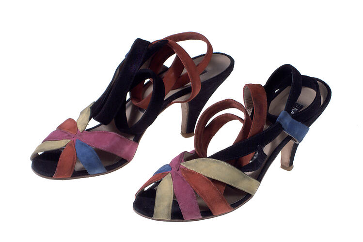 Pair of Sandals - Suede Multicoloured