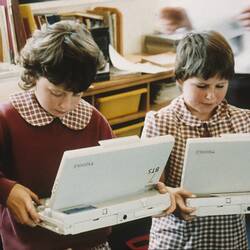 Digital Photograph - Laptop Lessons, Batlow Central School, NSW, 1992