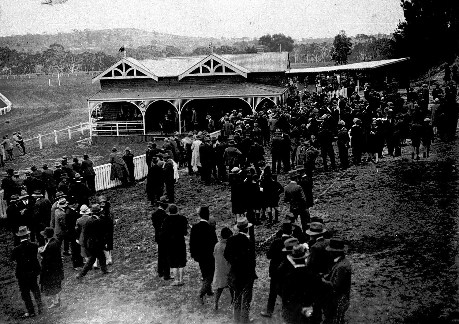 Negative - Racecourse at Casterton, Victoria, circa 1930