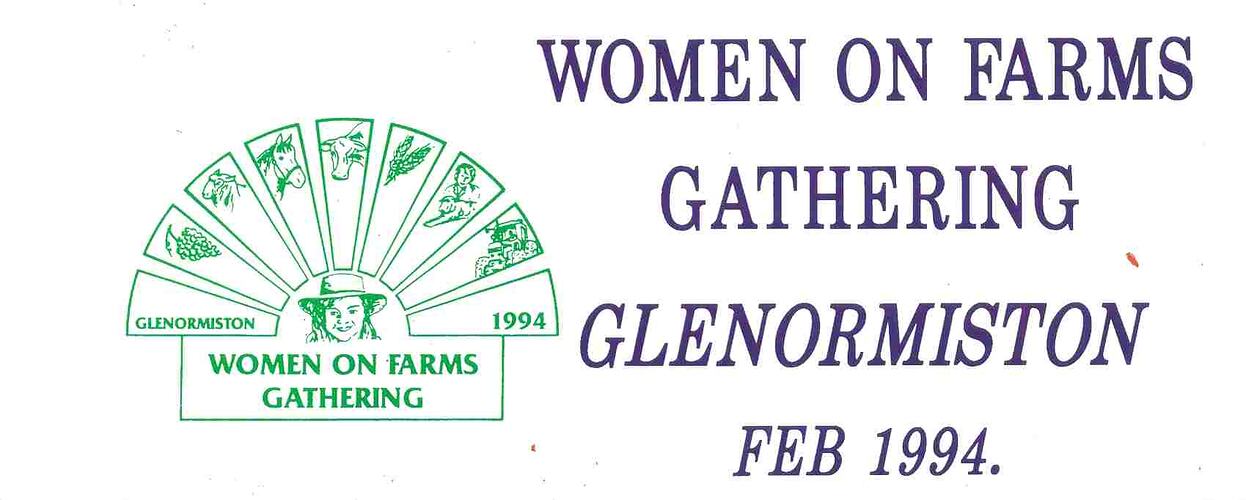 Sticker - Women on Farms Gatherinig, Glenormiston 1994