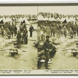 Rose Stereograph - 'The Australian Expeditionary Force, Broadmeadows'