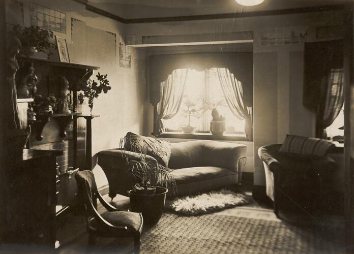 Digital Photograph - Newly Decorated Lounge Room, Elwood, circa 1931