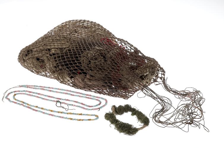 Handwoven string net bag