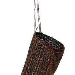 Twined conical basket (shown hanging)