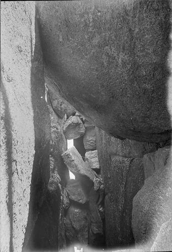 Lantern Slide - Rocks in Chasm, Victoria, Australia, Date Unknown. [BA 1843]