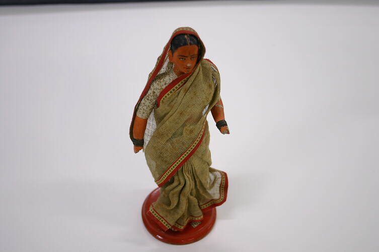 Indian Figure - Brahmin Woman, Clay, circa 1880