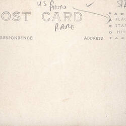 Postcard - Southern Facade, Exhibition Building, Melbourne, circa 1910 (Reverse)