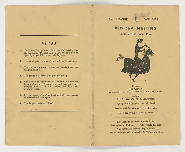 Programme - Red Sea Meeting, Orient Line