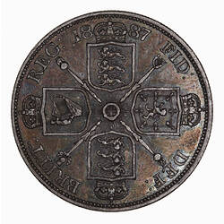 Coin - Double-florin, Queen Victoria, Great Britain, 1887 (Reverse)