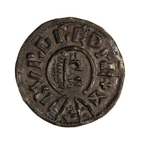 Coin - Penny, Burgred, Mercia, England, circa 860 AD (Obverse)