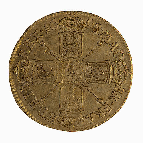 Coin - 1 Guinea, William III, Great Britain, 1698 (Reverse)